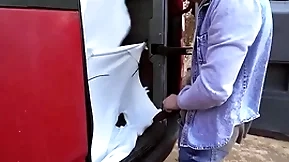 Tony gets in the van & undresses majk before get him on his knees relative to drill his ass - bromo