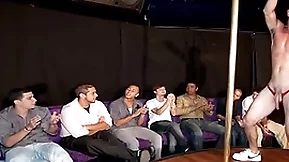 Gaywire - big dick male strippers shaking their peckers at the sausage party