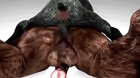 Minotaur fucks goat and cums down his throat - wildlife