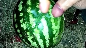 I found a watermelon in the forest and fucked on Easy Street round two members / male scale / russian defamatory talk / dildo