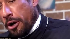 Prepubescence gets spanked and drilled with glass dildo by the bishop for being naughty and dishonorable