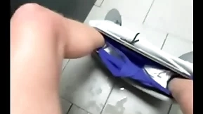 Public toilet stained unmentionables straight guy