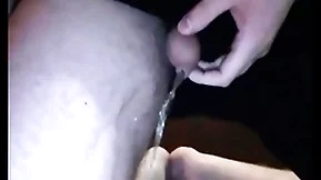 Quick night outside leg piss