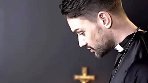 Catholic boy edward terrant misbehaves and priest gives him a lesson