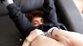Fun-sized twink gets double penetrated by his emaciated hung friend & his step-dad