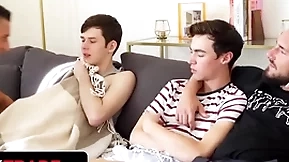 Stepdad together with stepson jax thirio & nick floyd enjoy being the bottom in taboo foursome - twink barter