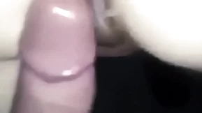 Bareback gay anal sex. couple passionate doggy creampie