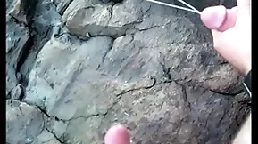Huge cumshot alfresco