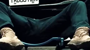 Closeted car mechanic fucked rough by his buddy