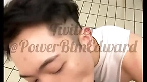 Sucking cock in the shower room  at the gym