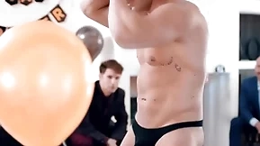 Straight groom-to-be gets a little stun by his groomsmen! michael boston is fucked by male stripper lucca mazzi not later than his bachelor party!