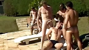 Sparta - 9 blistering guys enjoy hardcore anal fucking in huge orgy!