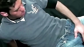 Young guy masturbating after some clergyman work
