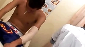 Slim asian barebacked by doctor for jizz after exam