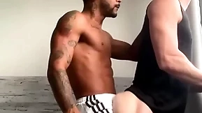 Caio&ian: black board eats and fucks his bf's white bubble butt