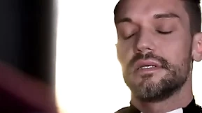 Catholic boy (ryan jacobs) gets special christmas present from priest (dale kuda) - yesfather