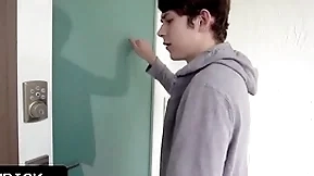 Innocent boy caught his kinky stepuncle getting fucked and wants to experience the same pleasure