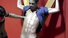 Justin martinez is bound to the cross and flogged