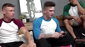 Hot gay jocks address honest guy into trilogy fuck