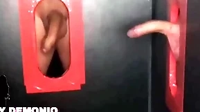 Blowjob with a lot of blackbirder with respect to a double glory hole to two strangers pequeydemonio.com