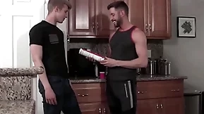 Litle jock swallowing his stepdad's sausage - johnny ford, jace madden