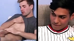 Duo interracial twink step brothers caught by step dad who joins in be expeditious for threesome