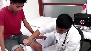 Skinny asian gets hairy ass examined and toyed by pier