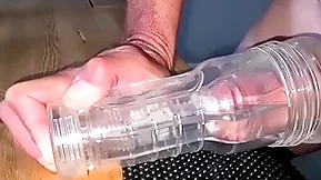 Filling my fleshlight with my hot cum (sorry for moaning;-)