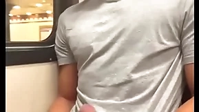 Stranger jerks off horny teen boy in along to metro...