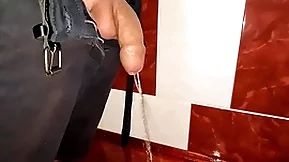 Small uncut cock pissing