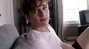 Twink stepbrother jerks off and fucked for first time with older jock stepbrother pov