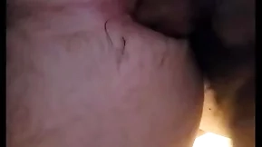 Cum dripping of hairy hole