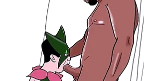 Gay dresses up as meowscarada and eats a black man's cock (loop)