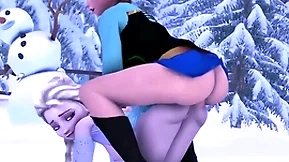 Elsa fucks anna with her cold hard horseshit