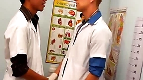 Uniformed twinks offing asian patient prevalent threesome be proper of cum
