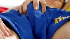 Athletic twink massaging twinks cock