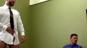 Hardcore orgy with muscular daddies and young guys