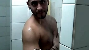 Wet latinos locker room fucking facial cumshot