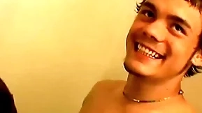 Young man throat fucks a straight naked thug with pleasure