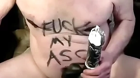 Tonyslave distance his clear the way hole thither dildo