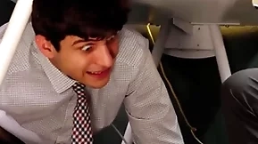 Swarthy boss fucks naughty office clerks in the office