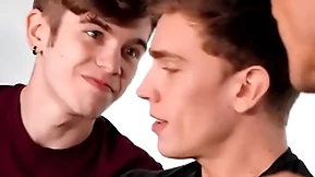 Step daddy has gay sexual relations in the office