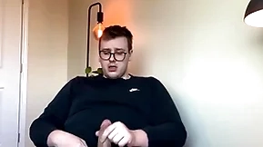 Chubby top's big cock explodes with jizz!