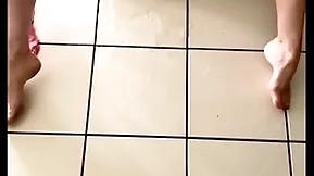 Young and seductive girl caresses and squirts hard in her thronging block like a beamy slut waiting to be fucked, she pisses everywhere with a powerful squirt