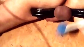 The guy tests my balls in a humbler behind