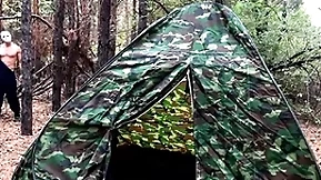 Imperceivable villain fucks tired tourist in tent / horror porn / russian joyous