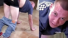 A straight make it snappy gets a hard caning to toughen him up