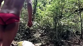 We went to the forest and bathed in the river then we fucked