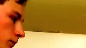Good looking twink plays with his dick in burnish apply shower solo