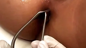 Asian patient penetrated in anal hole by stud in missionary